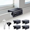Sliding Window Locks (4 Sets), Security Window Locks with Keys,