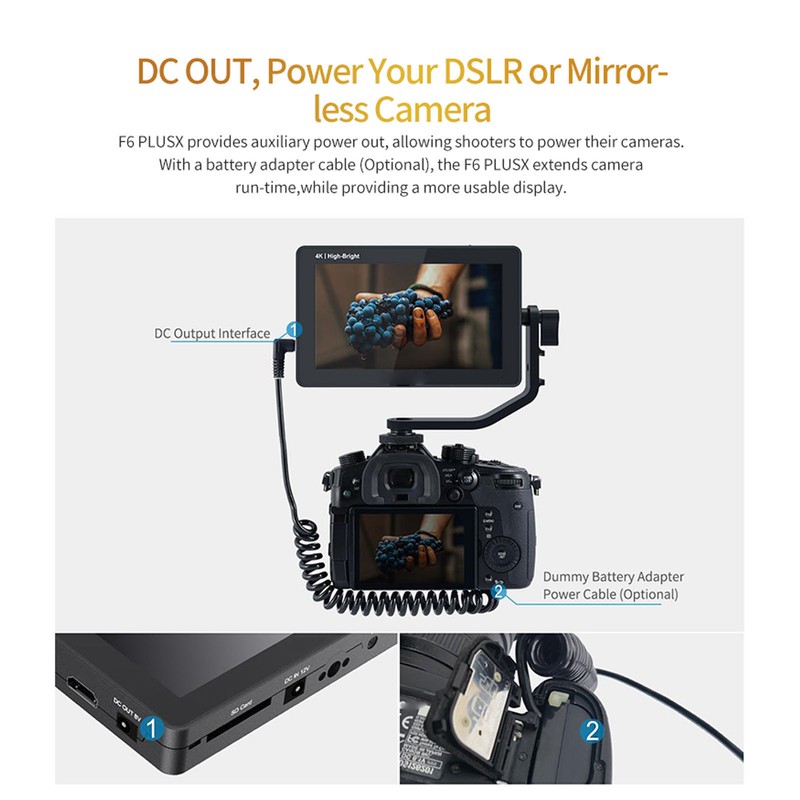 F6 PLUSX 5.5 Inch Camera Field Display 1600nit IPS FHD