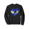 Heart, butterfly, Israel flag, Judaism, support, solidarity Sweatshirt