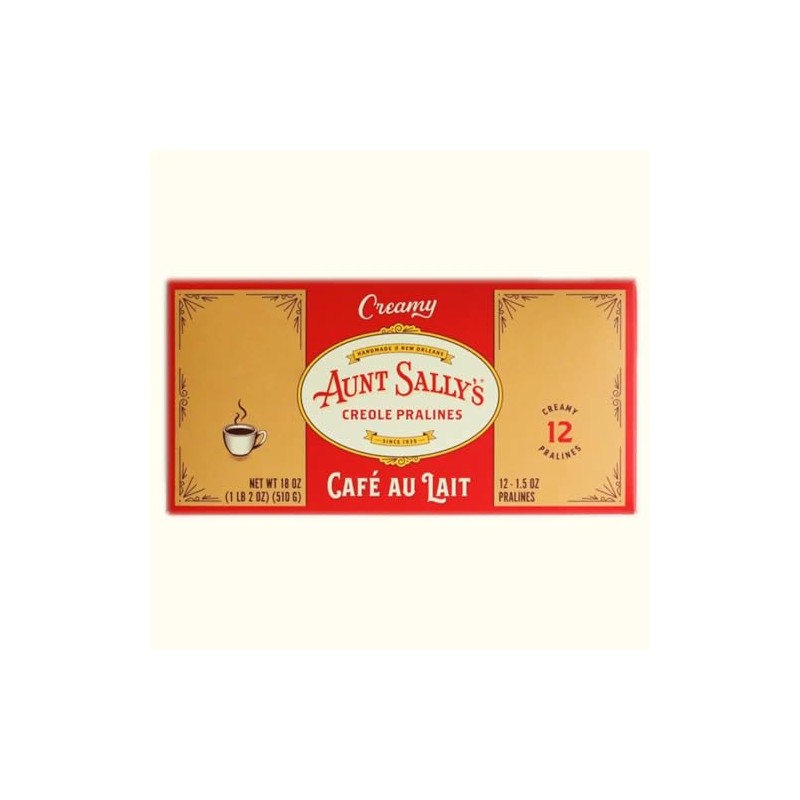 Aunt Sally's Creamy Cafe au Lait Pralines- 12 count box-