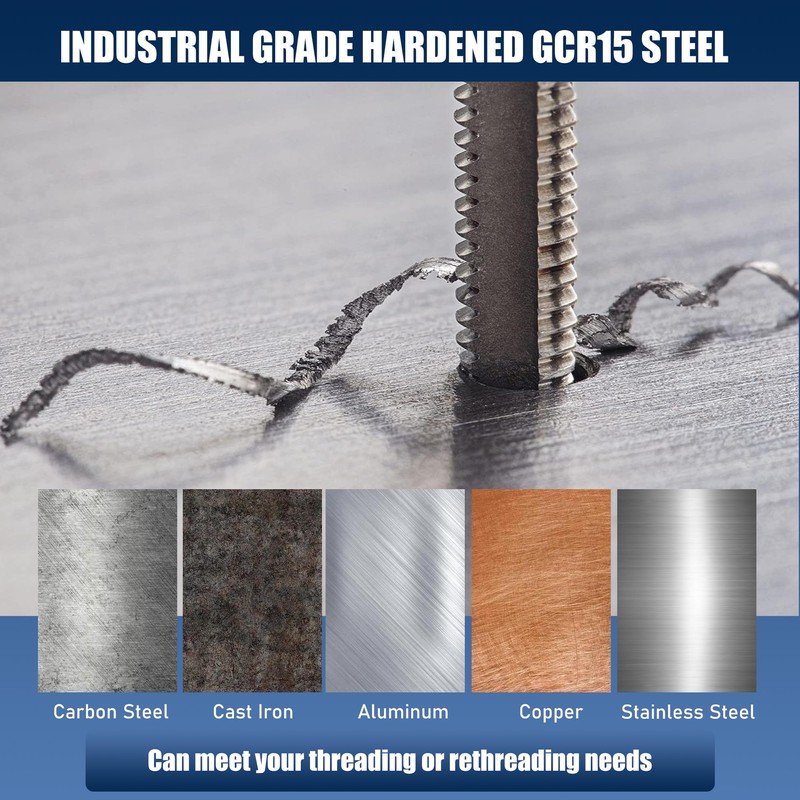 Anfrere 45 pcs Metric Tap and Die Set, Standard Tap