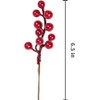 32 Pack Christmas Tree Decorations, Artificial Red Berry Stems 6.5inch