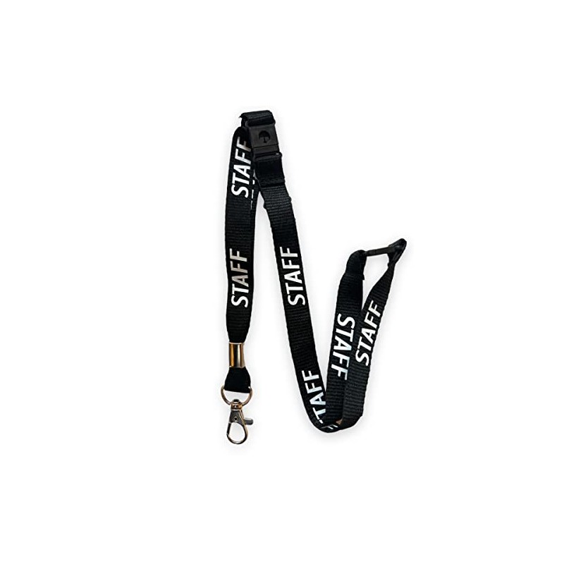 PAC Supplies Global 15mm Colourful STAFF Printed Neck Lanyard With