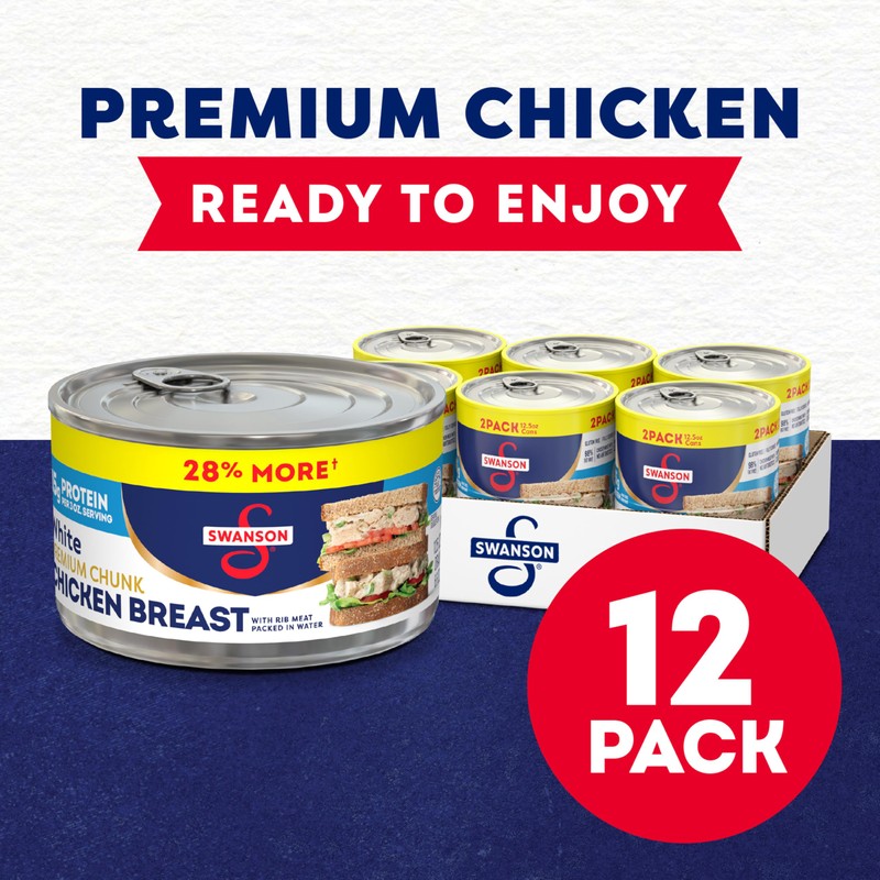 Swanson White Premium Chunk Chicken Breast with Rib Meat in