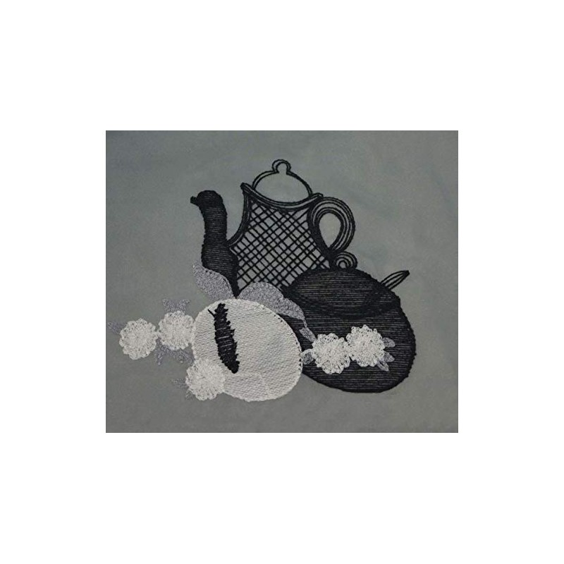 Householdfurnishing Embroidered Kitchen Window Pair Curtains Set Rod Pocket with