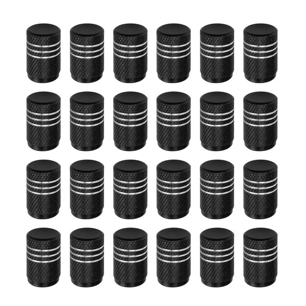 FINELYCR Pack of 24 Bicycle Valve Caps, Aluminium Car Valve