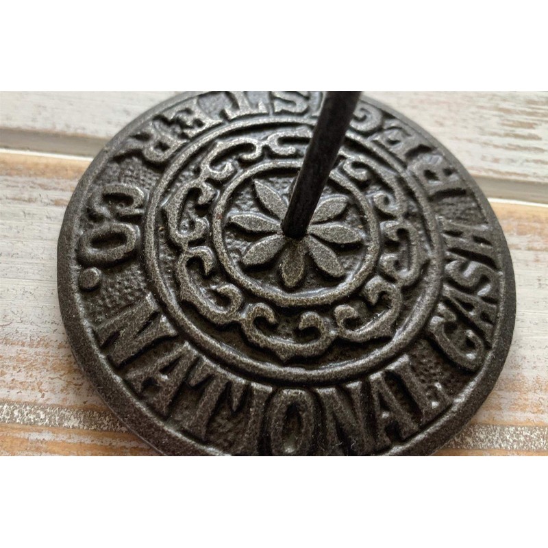 Thorness Vintage cast Iron Cash Register Receipt Spike Paperweight |