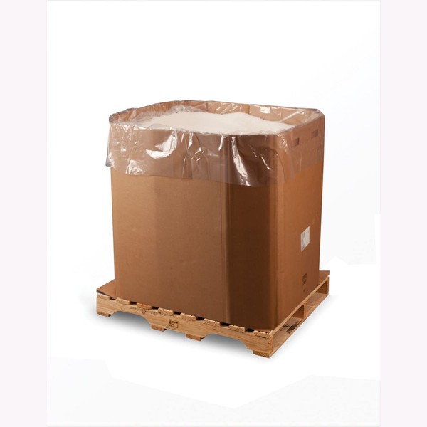 48" x 46" x 72" x 2 mil Clear Eco-Manufactured Plastic Bin and Gaylord Liners (Roll of 60)
