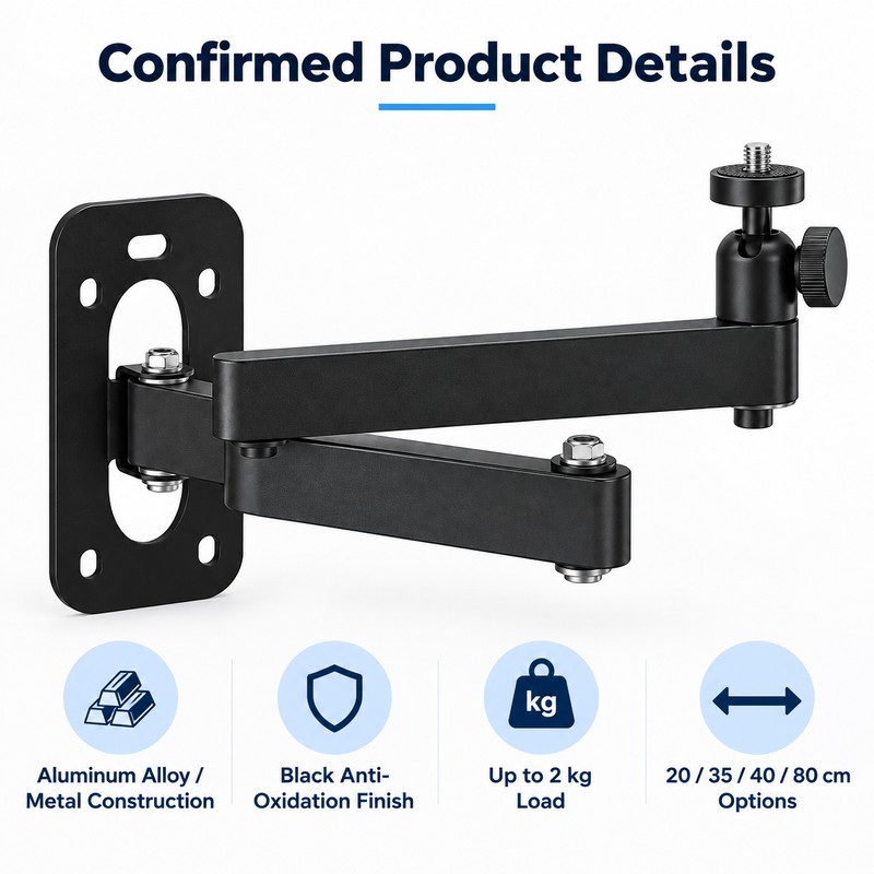 Foldable Projector Wall Mount for Home & Office – Adjustable