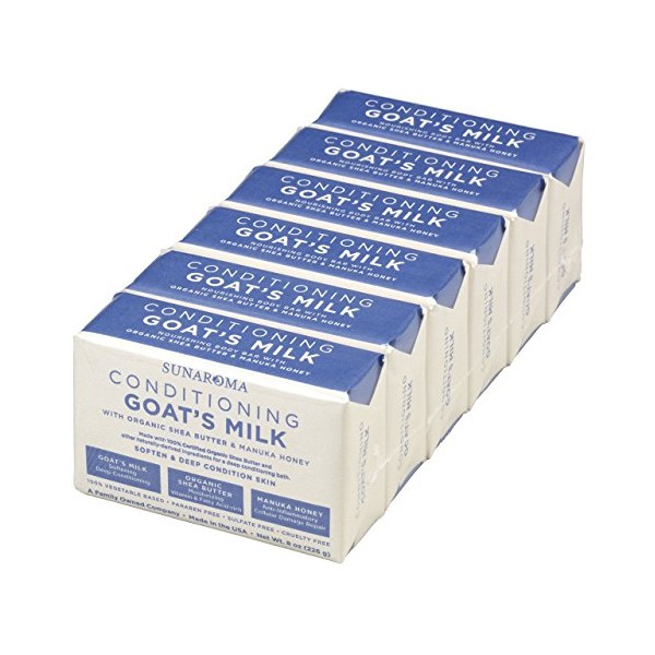 SUNAROMA Goat's Milk Soap, 6 Count
