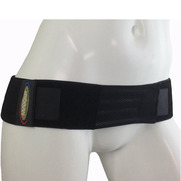 Maxar Sacroiliac Joint Lower Back Pelvis Pain Relief Compression Support Belt, X-Large Black