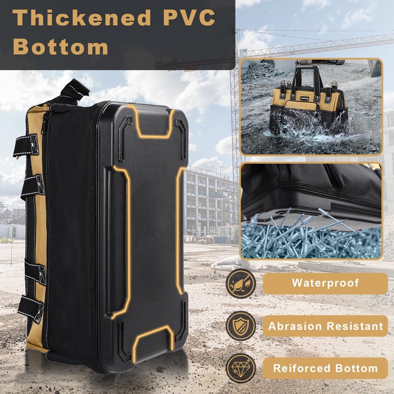 VSHXENG 17 IN Large Tool Bag For Men Heavy Duty,