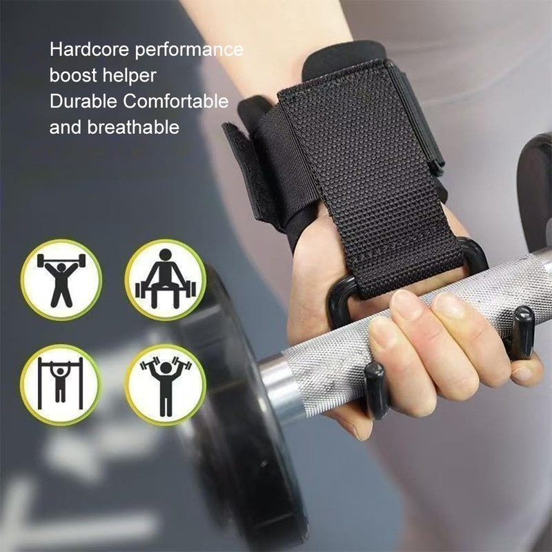 Comfortable Lift Wrist Pressure for Training Equipment Weight Lifting Hooks