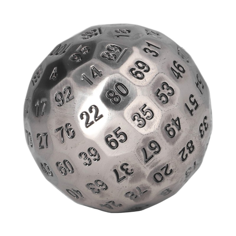 Polyhedral Metal Dice Exquisite Heavy 100 Sided Role Playing Dice