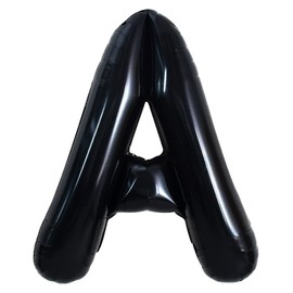 TONIFUL 40 Inch Large Black A Letter Balloons Jumbo Helium Balloons,Foil Mylar Big Alphabet Balloons for Birthday Party Anniversary Supplies Decorations