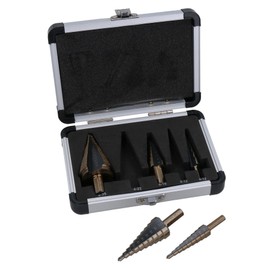 4mm – 35mm HSS - G Step Drill Cone Conical Cutter Drill Bits 5pc Set in Case
