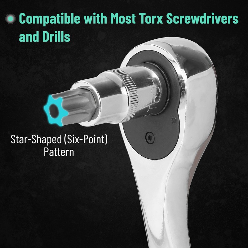 Bates- Torx Bit Socket Set, 13 pcs, TT8-TT60, 1/4" 3/8"