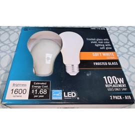 Eco-Smart EcoSmart 1006 778 629 2PACK-A19 FROSTED GLASS SOFT WHITE 2700K 14W