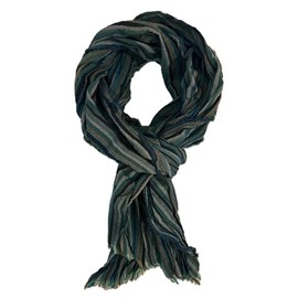 Rotfuchs Baumwollschal Damenschal Herrenschal sommerschal Knitterlook streifen Muster in dunkelgrau