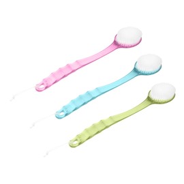 Beavorty 3pcs Bath Brush Back for Shower Dry Brushing Washer for Shower Body Handle for Shower Bath for Body Bathing Exfoliating Body Brush The Pet
