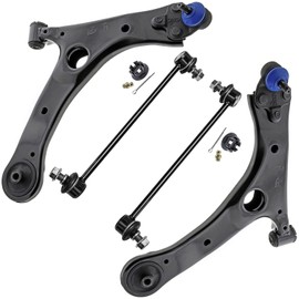Detroit Axle - 4pc Front End Control Arms Kit for 14-19 Toyota Corolla, 2 Lower Control Arms with Ball Joint 2 Sway Bars 2014 2015 2016 2017 2018 2019 Replacement