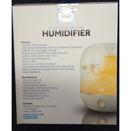 Sealy Humidifier  Multi-Color Light-Up Projector, Low Noise, Aroma Diffuser, NEW