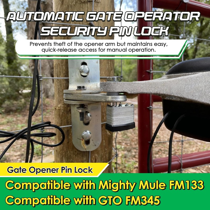 Feekoon 2 Pack Gate Operator Security Pin Lock, Black