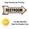 Restroom Rustic Right Arrow Tin Sign, Home Accent Toilet Sign,