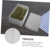 GLEAVI Rectangular Tinplate Storage Box Mini Portable Tea Leaf Container