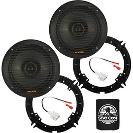 KICKER Speakers 6.5 inch for Kia K5 2021 Upgrade Kit - Pair of KS Series with Adapters and Harness, Coaxial 6 1/2 Car Audio Front or Rear Door Speaker KSC650, 51KSC6504