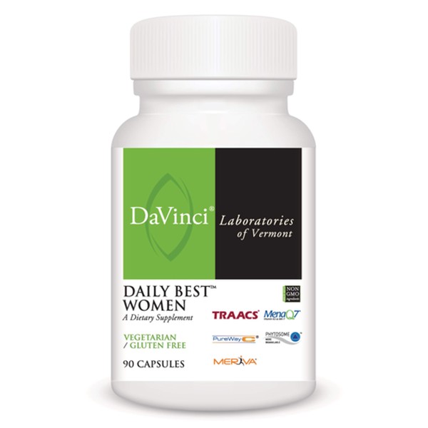 DaVinci Labs - Daily Best Women - A Dietary Supplement with Vitamin B6, Vitamin B12 Vitamin C, Vitamin K2, and More - Vegetarian, Gluten-free - 90 Capsules