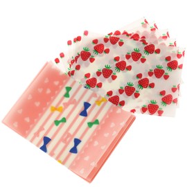 Ruiwaer 200pcs Candy Wrappers Candy Paper Chocolate Sweets Wrappers Birthday Party Decoration Treat Bags (2 Patterns, 100pcs Each Pattern)