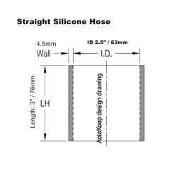 AotoKoop Acoplador recto universal de 3 capas de silicona de alto rendimiento ID 2.5 pulgadas (64 mm), rojo (sin logotipo)