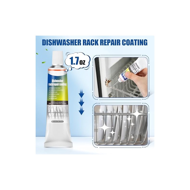 1.7oz Dishwasher Rack Repair Coating, Grey Dishwasher Vinyl Rack Rust
