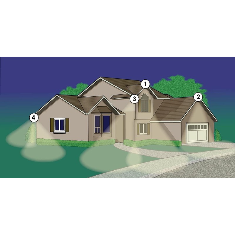 Lithonia Lighting Adjustable Dusk Dawn Security Light, Twin Par Outdoor