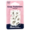 Snap Fasteners: Sew-on: Plastic: 21.5mm: White: Pack of 4