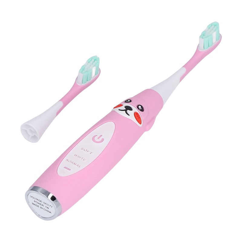 Kids Electric Toothbrush Sonic Smart Timer Cartoon Shape Soft IPX7