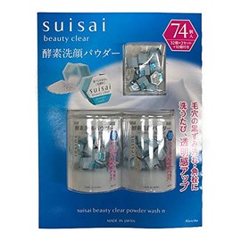 Suisai Beauty Clear Powder Wash N Facial Washing Powder, Single Item, 0.02 oz (0.4 g) x 74 Pieces