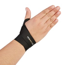 Domaste Pickleball Wrist Brace Support for Tennis, Ultra Thin Elastic Wrist Wraps, Lightweight, Breathable and Skin Friendly (Black/Right/One Size)