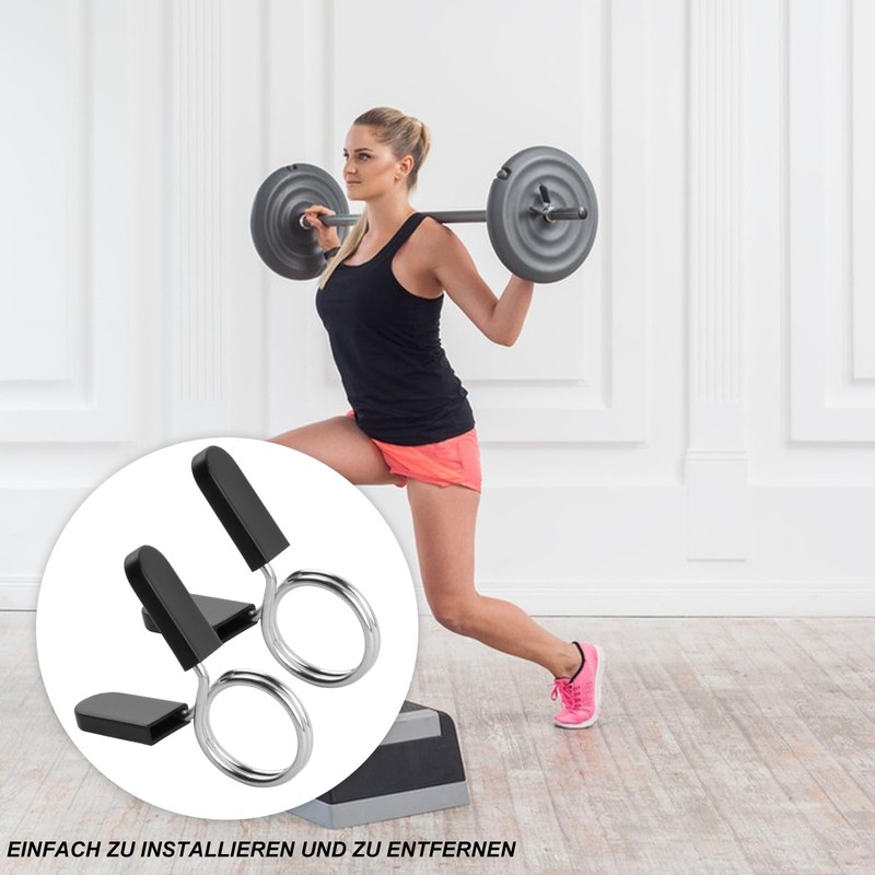 Pack of 4 Dumbbell Clasps, 30 mm Spring Locks, 30