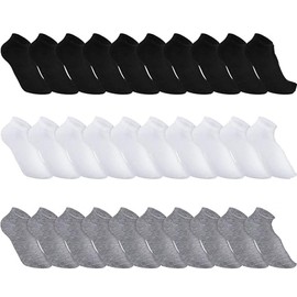 15 Pares Calcetines para Hombre y Mujer, Calcetas Deportivas Algodon Transpirables, Calcetin Invisible Tines Cortos, Calcetines Bajos Paquete de 15pares