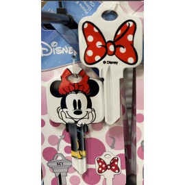 Minnie Mouse Shape  Key Blank House Key SC1 Schlage 3D Painted Key Blank Overszd