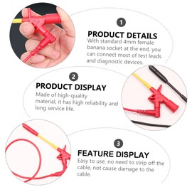 OSALADI 2pcs Insulation Wire Piercing Probe Clips for Automotive Testing Easy Use Non-damaging Circuit Tool Compatible Multimeters for Car Repair and Electrical Diagnostics