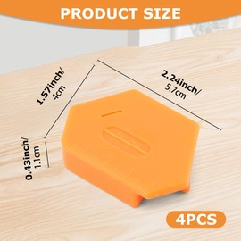 4 Pcs Magnetic Seam Guide for Sewing Machine, Polygonal Seam Guide Hemmer Guide with Scale, Sewing Supplies and Accessories for Magnet Making Machine