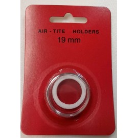 Airtite GENUINE 19mm WHITE RING AIR-TITE CAPSULE (HOLDER) FOR COIN, AIRTITE - NEW RETAIL