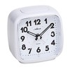 Atlanta 1978-0 Alarm Clock without Ticking with Light Analogue White