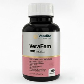 Verafem Probióticos Femeninos Vitaminas Minerales Maca Biotina Trebol Rojo Suplemento Cápsulas 700 Colágeno Veralife