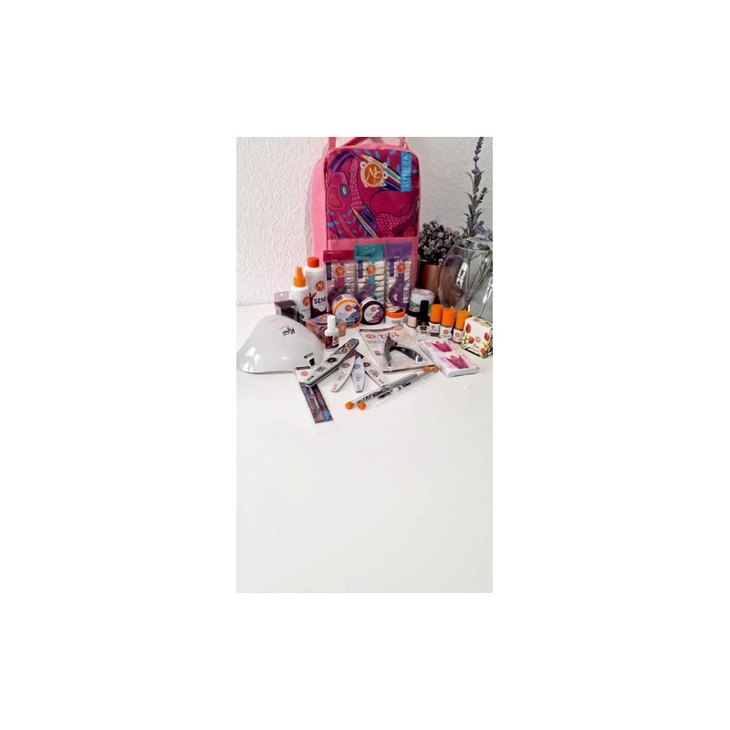 Mc Nails Master Kit 32 Pzs Mochila, Uas Acrlicas, Monmero