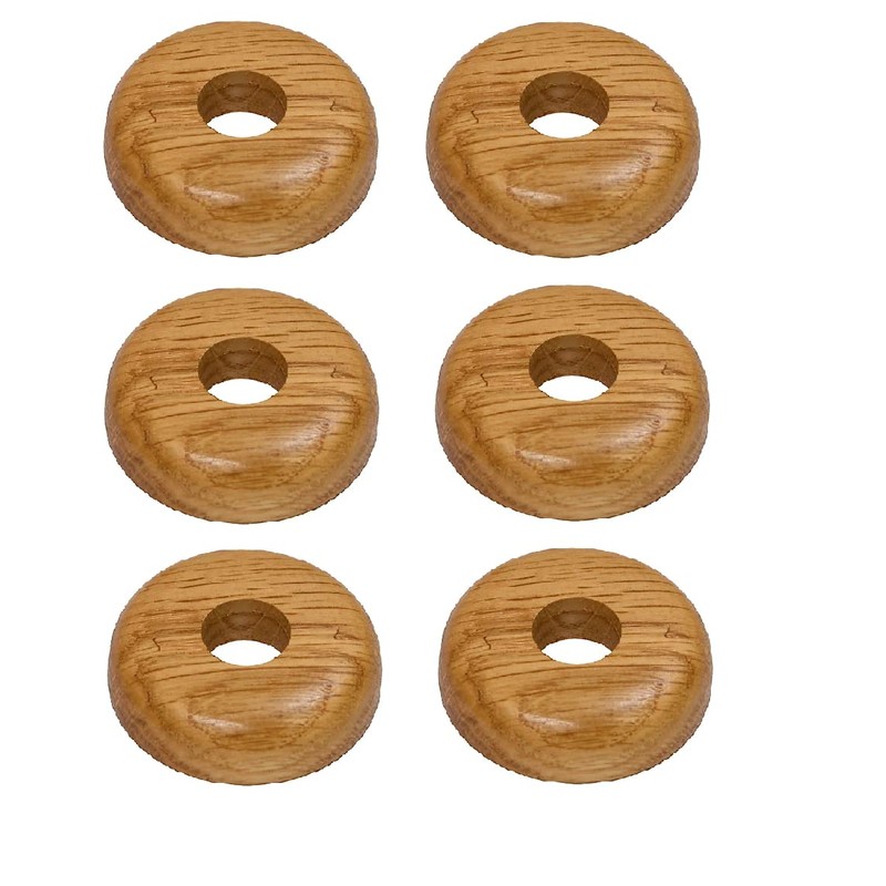 Be-Creative Oak Colour Wooden Radiator Pipe Collars 15mm Easy Split