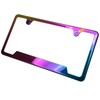 Bottom Cut OutLicense Plate Frame Neo Chrome Aurora Electroplating Burnt